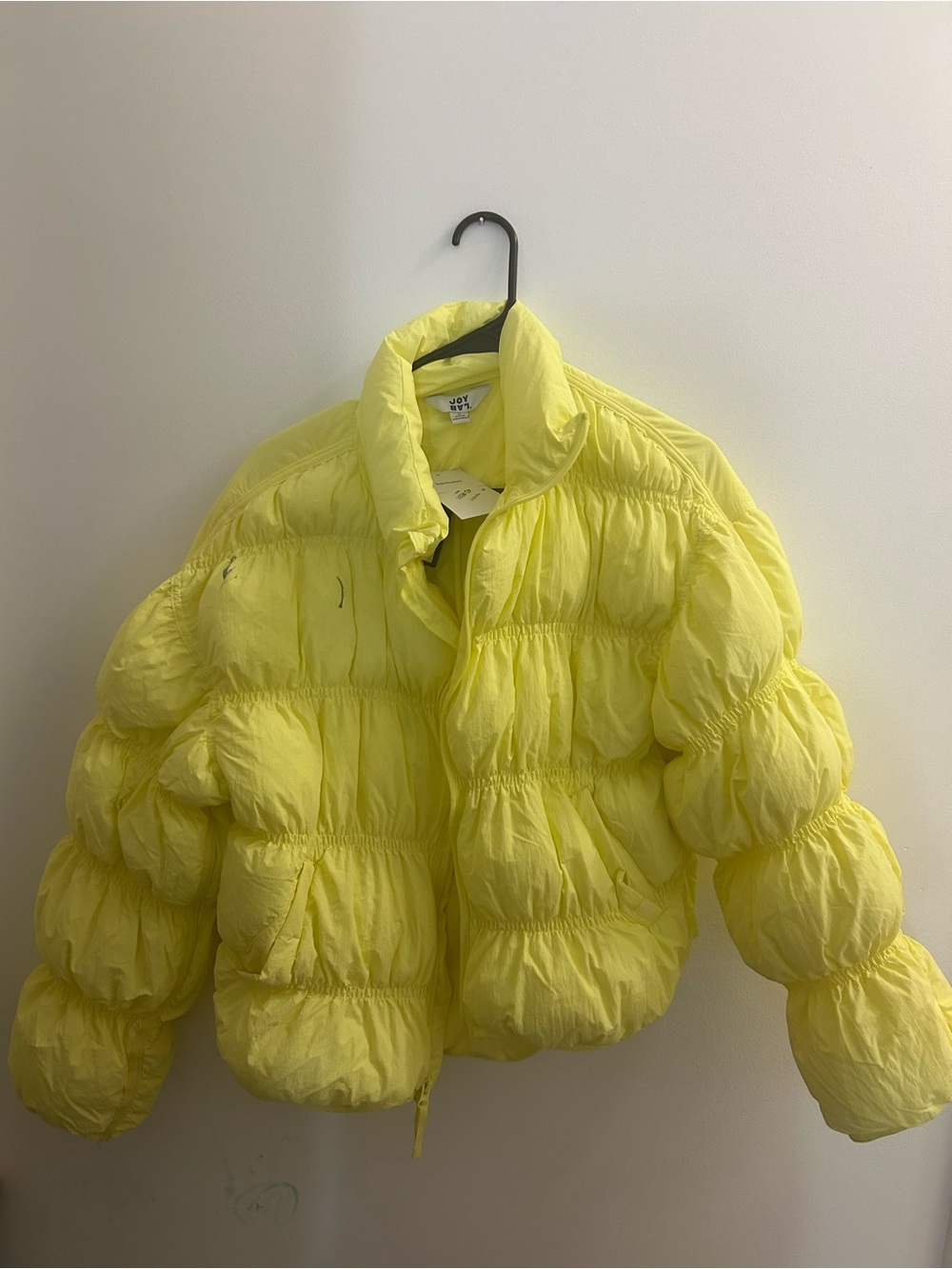 JoyLab Neon Yellow Bubble Puffer Jacket